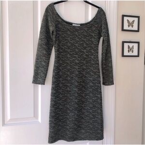 Opera d'Arte Textured Gilded Green Dress with Black Underlay, Size: Small, EUC